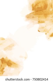 Abstract vector pastel watercolor background for greeting cards and banners. Pink gold scale.