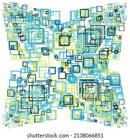 Abstract vector pattern artwork made with various geometry shapes and elements. Geometric design graphics for poster, cover, art, presentation, prints, fabric, wallpaper and etc.