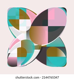 Abstract vector pattern artwork made with various geometry shapes and elements. Geometric design graphics for poster, cover, art, presentation, prints, fabric, wallpaper and etc.