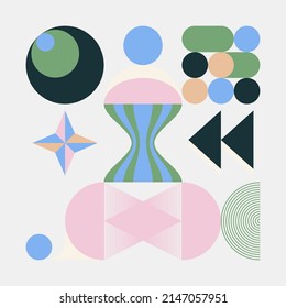Abstract vector pattern artwork made with various geometry shapes and elements. Geometric design graphics for poster, cover, art, presentation, prints, fabric, wallpaper and etc.