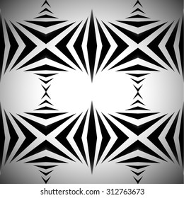 Abstract vector pattern, background in black and white.