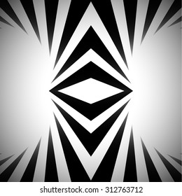Abstract vector pattern, background in black and white.