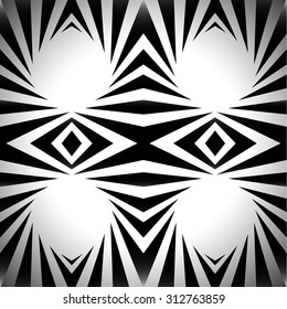 Abstract vector pattern, background in black and white.
