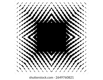 Abstract Vector Pattern of Black Pixels on White Background. Square Design Element, Vector Background, Spot, Frame