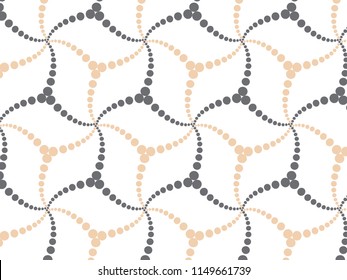 Abstract vector pattern with black and white of circle is arranged in a curve.