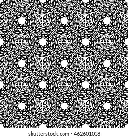 Abstract vector pattern. Black and white. Circle