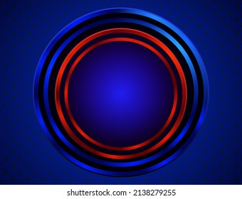 Abstract vector pattern blue background illustration with round banner for design 

