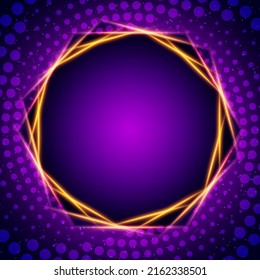 Abstract vector pattern blue and purple swirl background illustration with polygon shining banner for design 
