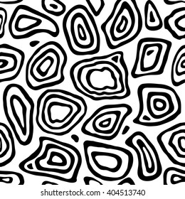 Abstract vector pattern with circles on the water. Uniform background.