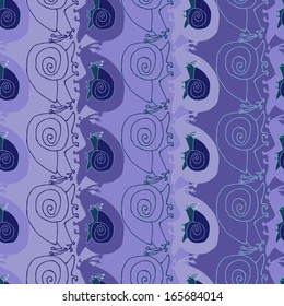 abstract  vector  pattern with colorful  snails