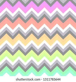 Abstract vector pattern colorful white gray zigzag lines