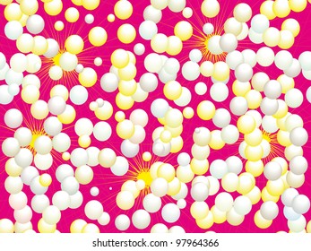 abstract vector pattern with colorfull balls. Illustration