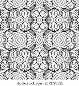 Abstract vector pattern combination of curved lines that are related easy editing to change color
