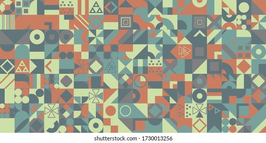 Abstract vector pattern design in Geometric flat style for web banner, business presentation, branding package, fabric print, wallpaper