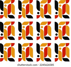 Abstract vector pattern design in Scandinavian style