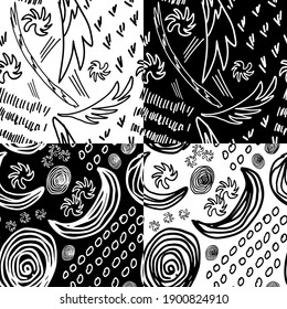 Abstract vector pattern. Doodle hand drawn pattern.