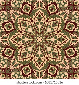 Abstract vector pattern. Filigree ornament. Colorful template for textile, shawl, carpet. 