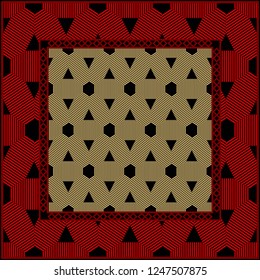 Abstract vector pattern with abstract floral and leave style. Repeating sample figure and line. For modern interiors design, wallpaper, textile industry.