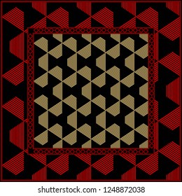 Abstract vector pattern with abstract floral and leave style. Repeating sample figure and line. For modern interiors design, wallpaper, textile industry.