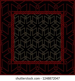 Abstract vector pattern with abstract floral and leave style. Repeating sample figure and line. For modern interiors design, wallpaper, textile industry.