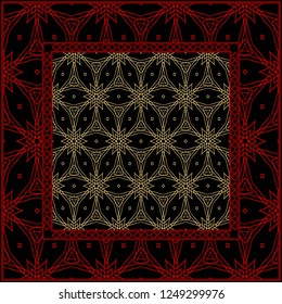 Abstract vector pattern with abstract floral and leave style. Repeating sample figure and line. For modern interiors design, wallpaper, textile industry.