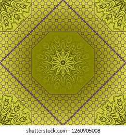 Abstract vector pattern with abstract floral and leave style. For modern interiors design, wallpaper, textile industry