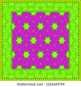Abstract vector pattern with abstract floral and leave style. For modern interiors design, wallpaper, textile industry