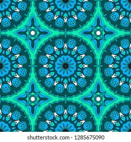 Abstract vector pattern with abstract floral and leave style. For modern interiors design, wallpaper, textile industry