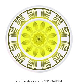 Abstract Vector Pattern With Floral Mandala. For Modern Interiors Design, Wallpaper, Textile Industry.