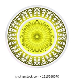 Abstract Vector Pattern With Floral Mandala. For Modern Interiors Design, Wallpaper, Textile Industry.