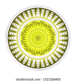 Abstract Vector Pattern With Floral Mandala. For Modern Interiors Design, Wallpaper, Textile Industry.