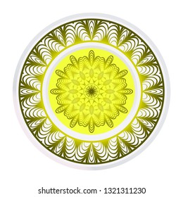 Abstract Vector Pattern With Floral Mandala. For Modern Interiors Design, Wallpaper, Textile Industry.