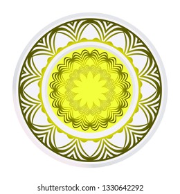 Abstract Vector Pattern With Floral Mandala. For Modern Interiors Design, Wallpaper, Textile Industry.