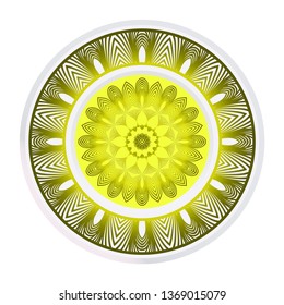 Abstract Vector Pattern With Floral Mandala. For Modern Interiors Design, Wallpaper, Textile Industry.