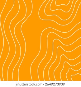 Padrão de vetor abstrato com linhas brancas fluindo em um fundo laranja que lembra textura de salmão cru.