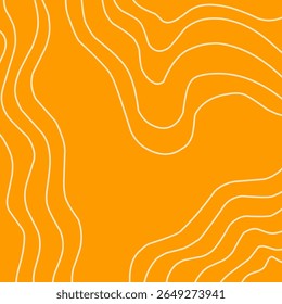 Padrão de vetor abstrato com linhas brancas fluindo em um fundo laranja que lembra textura de salmão cru.
