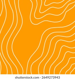 Padrão de vetor abstrato com linhas brancas fluindo em um fundo laranja que lembra textura de salmão cru.
