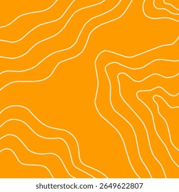 Padrão de vetor abstrato com linhas brancas fluindo em um fundo laranja que lembra textura de salmão cru.