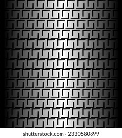 Abstract vector pattern in the form of a geometric pattern on a gray metallic background 
