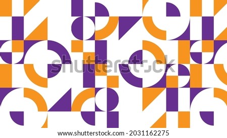 abstract vector pattern geometric shapes background with orange and purple