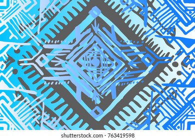 Abstract vector pattern for girls, boys, clothes. Creative background with dots, geometric figures Funny wallpaper for textile and fabric. Fashion style. Colorful bright