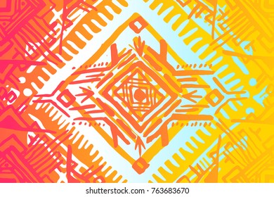 Abstract vector pattern for girls, boys, clothes. Creative background with dots, geometric figures Funny wallpaper for textile and fabric. Fashion style. Colorful bright
