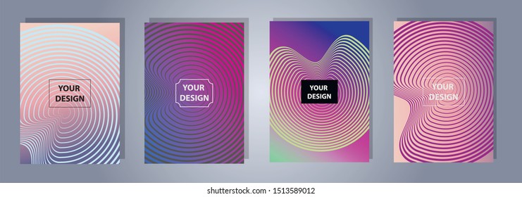 Abstract vector pattern gradient background templates. Modern geometric design with minimal geometric shapes