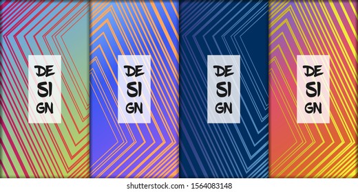 Abstract vector pattern gradient background templates. Modern geometric design with minimal geometric shapes