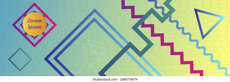 Abstract vector pattern gradient background templates. Modern geometric design with minimal geometric shapes