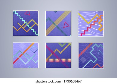 Abstract vector pattern gradient background templates. Modern geometric design with minimal geometric shapes