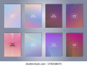 Abstract vector pattern gradient background templates. Modern geometric design with minimal geometric shapes