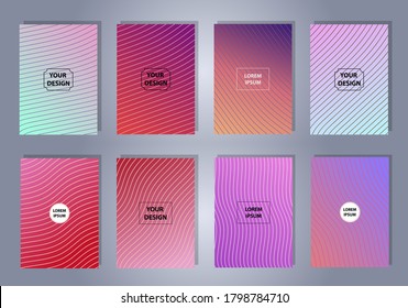 Abstract vector pattern gradient background templates. Modern geometric design with minimal geometric shapes