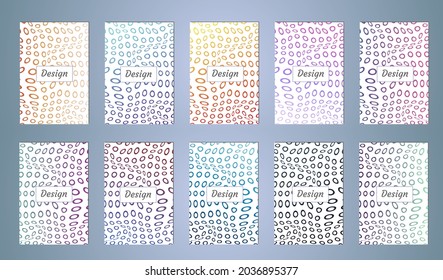Abstract vector pattern gradient background templates. Modern geometric design with minimal geometric shapes