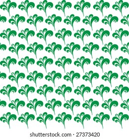 Abstract vector pattern with green plants